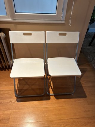 2 Sillas Plegables Blancas