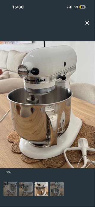Batidora KitchenAid Blanca