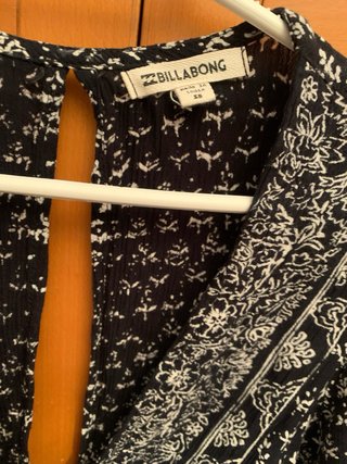 Vestido Billabong T.XS Negro y Blanco