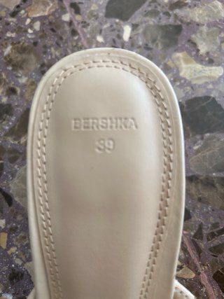 Sandalias Bershka Tiras Beige Talla 39