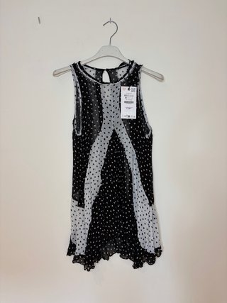 Camisa Zara Estampado Lunares XS