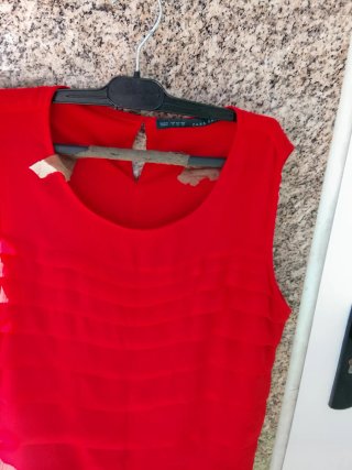 Vestido Zara Rojo Talla XL