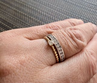 Anillo Oro Blanco con Diamantes