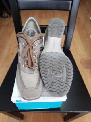 Zapatos Hogan Mujer Talla 39 Beige/Plata