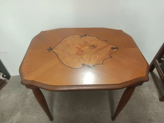 Tavolo intarsiato radica legno