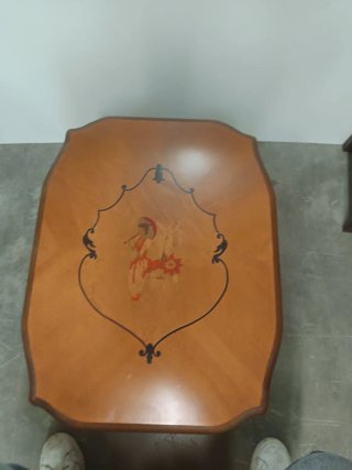 Tavolo intarsiato radica legno