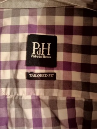 Camisa Pedro del Hierro cuadros morado/verde
