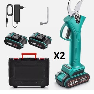 2 Forbici Elettriche Potatura + 4 Batterie