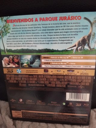 Blu-ray 3D Jurassic Park funda lenticular