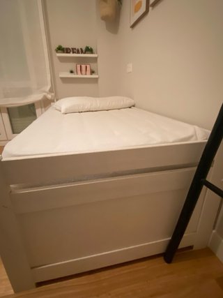 Cama nido blanca con cajones y colchones
