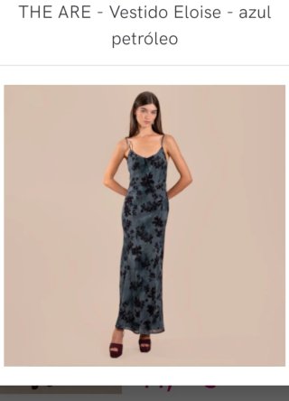 Vestido largo floral azul