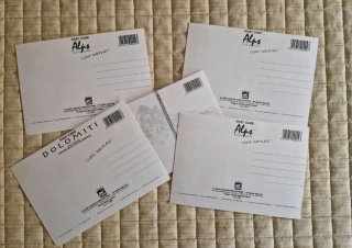 Set 5 cartoline vintage Dolimiti non viaggiate