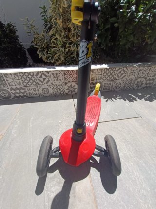 Patinete 3 ruedas rojo aprendizaje