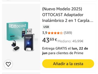Ottocast Mini Edge Wireless CarPlay Android Auto