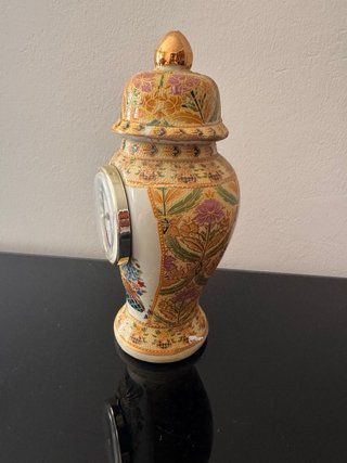 Jarrón de cerámica con reloj Mini