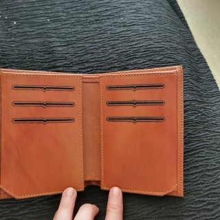 Cartera Billetera Piel Marrón Aria Mohan NUEVO