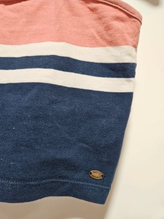 Top Crop Pull&Bear Rayas Marinero Rosa y Azul T-S