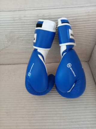 Guantes Boxeo Sparring 14oz Azul/Blanco