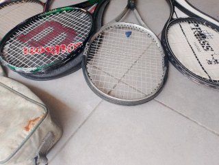 Lote 7 raquetas tenis y fundas