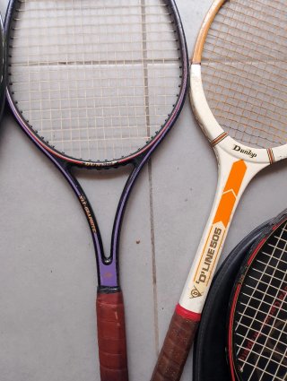 Lote 7 raquetas tenis y fundas
