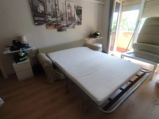 Sofá Cama verde Tela
