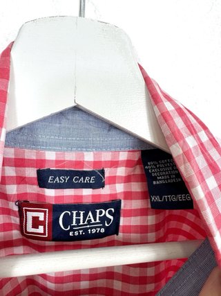 Camisa Chaps Cuadros Manga Corta Oversize Retro
