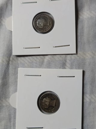 Monedas plata 1 real Isabel II y 40 céntimos