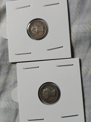 Monedas plata 1 real Isabel II y 40 céntimos