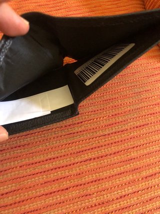 Cartera de piel bicolor