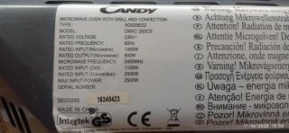 Microondas Candy Grill Acero Inoxidable