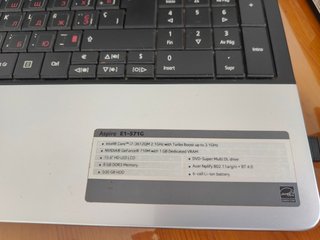 Acer Aspire E1-571G i7 16GB RAM 512GB SSD