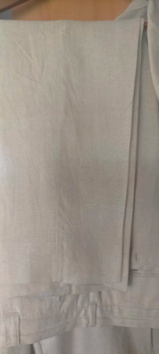 Traje de lino hombre beige.