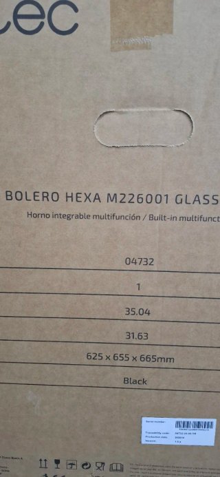 Horno Cecotec bolero M226001 glass black A/OFERTA