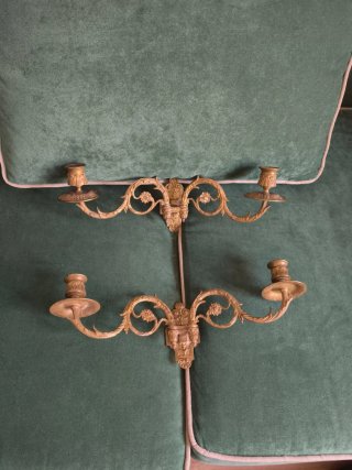 Candelabros pared piano antiguos