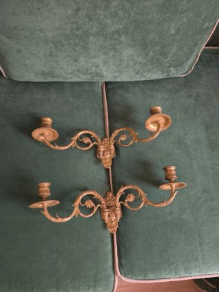 Candelabros pared piano antiguos