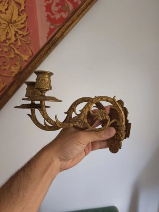Candelabros pared piano antiguos