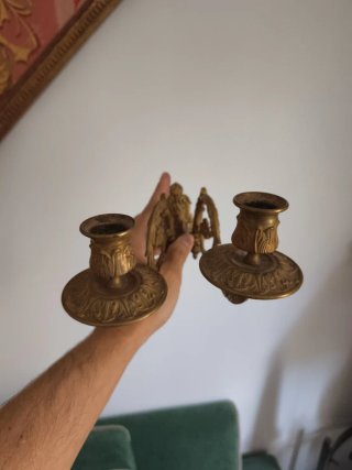 Candelabros pared piano antiguos