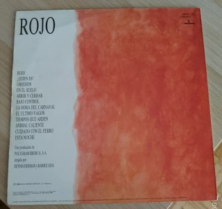 Vinilo Barricada ROJO - 1988