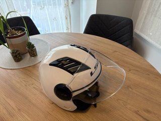 Casco Moto Jet Blanco con Pantalla Transparente