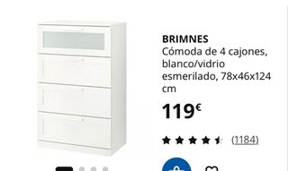 Cómoda Brimnes Ikea Blanca