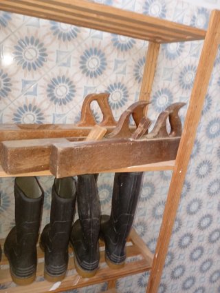 Garlopas de carpintero antiguas