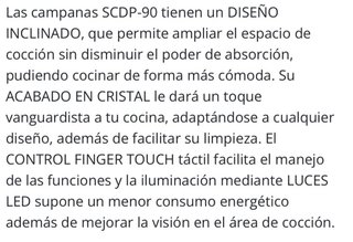 Campana extractora Sauber blanca