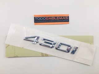 EMBLEMA LETRAS TRASERAS CROMADAS BMW 430I