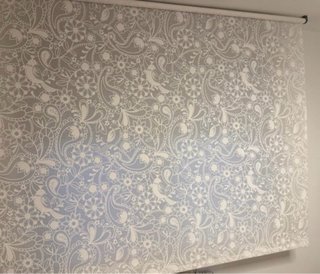 Estor Ikea estampado floral blanco 1,60 ancho