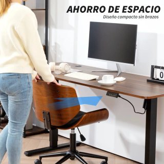 Silla Oficina Vintage Giratoria Sin Brazos