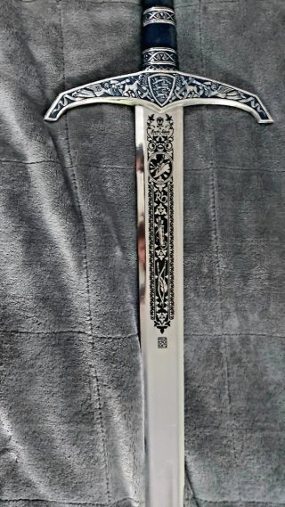 Réplica Espada Robin Hood Plata / Esmalte azul