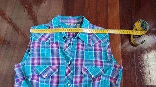 Camisa cuadros Punt Roma sin mangas Talla L