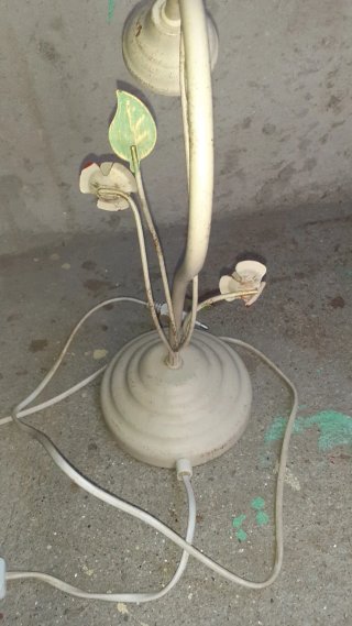 Lámpara Vintage Flores Años 90 funciona.ver