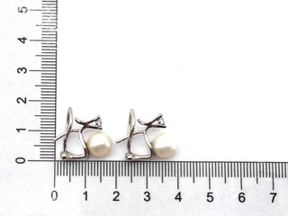 E1812051-0    Pendientes Oro 18k Con Diamante,Perl