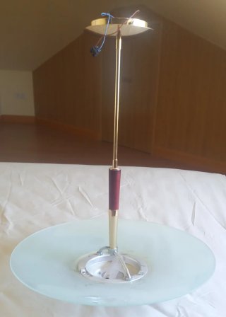 Lámpara de techo cristal y metal